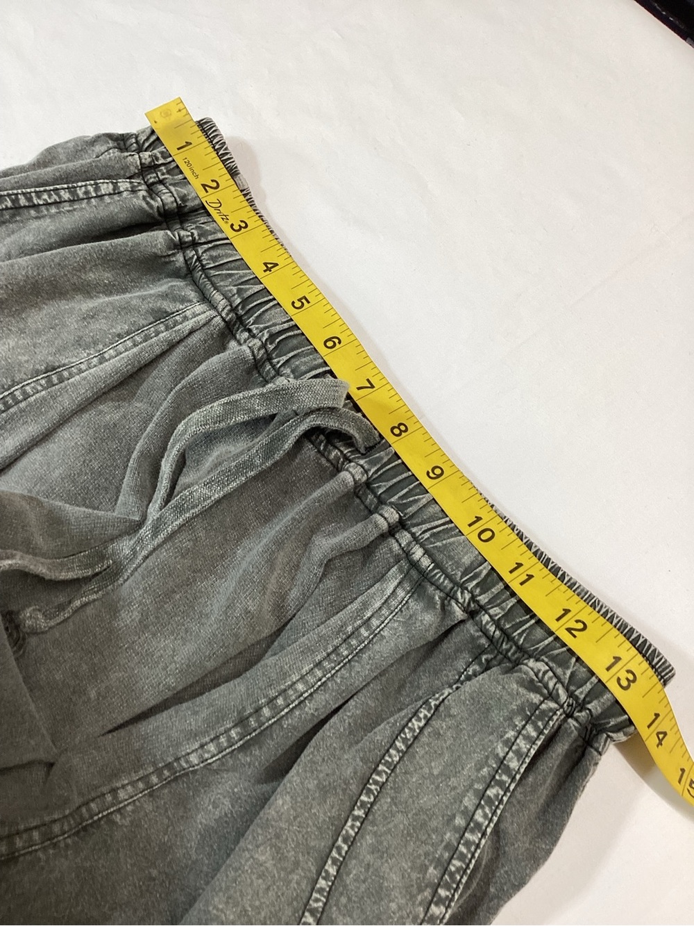 easel Washed Gray Wide Drawstring Jogger Knit Skirt - Picture 8 of 10
